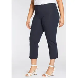 7/8-Hose KJBRAND "Susie Sensitiv 7/8", Damen, Gr. 44, N-Gr, blau (dunkelblau), Web, Obermaterial: 72% Elasthan, 28% Polyamid, klassisch, bequem 7/8-Länge, Hosen, mit hohem Elasthan-Anteil