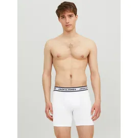 JACK & JONES Solid Boxershorts 3 Einheiten Light Grey Melange / Pack White Navy Blazer M
