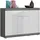 xonox.home Kommode Scout 120 x 85 x 37 cm Weiß/Hochglanz/Grau
