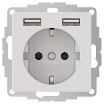 2USB Schuko-Steckdose 2USB 55 x 55 mm Weiß 1 St.