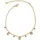 FIRETTI Fußkette mit Anhänger FIRETTI "Schmuck Geschenk Körperschmuck Kreise Kugeln", gold (gelbgoldfarben, kristallweiß, kristallweiß), Fußketten, Damen, Edelstahl, mit Zirkonia (synth.)