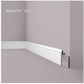 NOEL & MARQUET Abdeckleiste NMC CF3 WALLSTYL Noel MARQUET Zierleiste Sockelleiste Stuckleiste Modernes Design weiß