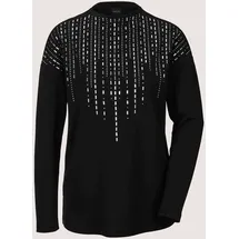 Madeleine Sweatshirt mit Strass-Besatz schwarz 36