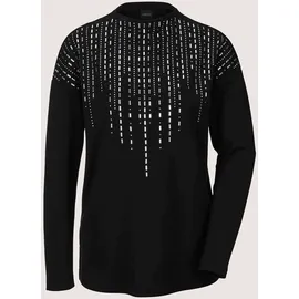 Madeleine Sweatshirt mit Strass-Besatz schwarz 36