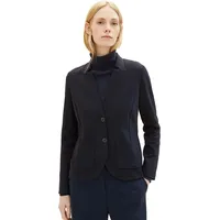 Tom Tailor Damen Blazer mit Ottoman Struktur, blau, Uni, Gr. L