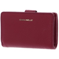 Coccinelle Metallic Soft Mini Wallet E2MW511E701 garnet red