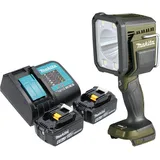 Makita Arbeitsleuchte, DML 812 SG Akku Handstrahler 18 V 1250 lm LED Olive Grün Outdoor Adventure Sonderedition + (1250 lm)