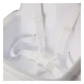 Bolero Hochstuhl aus Edelstahl und Polypropylen weiß