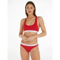 Tommy Hilfiger Underwear Sport-Bustier mit Tommy Hilfiger Schriftzügen auf dem Unterbrustband rot XS