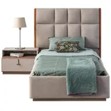 JV Möbel Nachttisch 2tlg Set 0 x 0 x 0 cm Beige/Grau