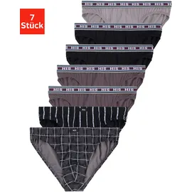 H.I.S. Slip 7 Stk. Schwarz / Grau / Weiß S