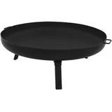 ECD Germany Feuerschale Ø80x29 cm mit 3 Klappbaren Füßen für den Garten Feuerstelle BBQ