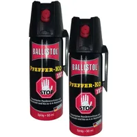 KO Pfefferspray Jet | Fog Verteidigungsspray | Abwehrspray Hundeabwehr | zur Selbstverteidigung | Sparset | Made in Germany (Jet 50 ML 2 STK)