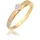 Elli DIAMONDS Elli DIAMONDS Ring Verlobung Diamant (0.085 ct.) Blume 585 Gelbgold Ringe Damen