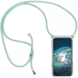 YMCASE Handykette Handyhülle für Xiaomi Mi 11 mit Band - Handy-Kette Handy Hülle mit Kordel zum Umhängen Handyanhänger Halsband Lanyard Case - Transparent Schutzhülle in Grün