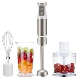 Inkbird Stabmixer Set, 4 in 1 Elektrische Stabmixer mit 6 sechs einstellbaren Stufen, 600 Watt Pürierstab Set mit 600ml Becherglas, Pürier-/Schneebesen, Stabmixer für Babybrei, Suppen und Smoothies