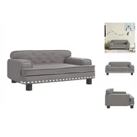 vidaXL Kindersofa Grau 70x45x30 cm Kunstleder