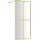 vidaXL Duschwand für Begehbare Dusche mit ESG Klarglas Golden 90x195cm