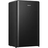 Hisense RR106D4CBE - Kühlschrank mit einer Tür, Tisch Top, Gefrierschrank, Class E, Fassungsvermögen 82 l, 87 cm hoch, Freeze Zone Gefrierschrank, Obst- und Gemüseschublade, leise, 36 dBA, Schwarz