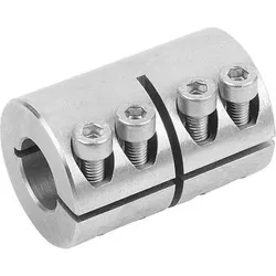 STARRE KUPPLUNG GESCHLITZT L=95 EDELSTAHL, D4=67, D1=35