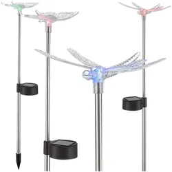Solarlampe mit LED Leuchtmittel in Schmetterling Optik