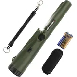 Metalldetektor Pinpointer,360° Scan Tragbar Metalldetektor IP66 Wasserdicht Staubgeschützt Metalldetektor,Pinpointer Metalldetektor mit DREI Alarmmodi für Schatzsuche(9V Batterie)