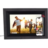 Rollei Smart Frame WiFi 105 mit App-Funktion Digitaler Bilderrahmen, 25,53 cm, 1200 x 1920p, Wooden Schwarz