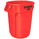 Proregal Rubbermaid Brute Runde Mehrzwecktonne Mit Belüftungskanälen 121,1 Liter HxBxT 69,2 x 63,5 x 55,5 cm Aus Widerstandsfähigem Kunststoff Rot