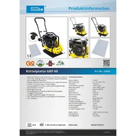 Güde Rüttelplatte GRP 60 51 x 37 x 28 cm