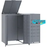 deluke Mülltonnenbox GORILO 138 x 79 x 117 cm grau
