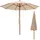 Costway Sonnenschirm Ø 260 cm Beige