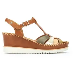 Pikolinos für Damen. W3Z-1836C1 Braune Aguadulce Ledersandalen (38), 5 bis 8 cm, Schnalle, Lässig