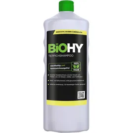 BIOHY Teppichshampoo (1l Flasche) | Teppichreiniger ideal gegen hartnäckige Flecken | SPEZIELL FÜR WASCHSAUGER ENTWICKELT