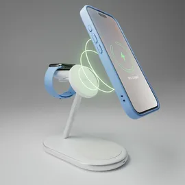 PURO Mag Station 3-in-1 Ladestation mit Qi2-Technologie - Weiß