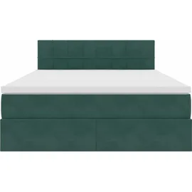 vidaXL Modernes Bett 140 x 200 cm Dunkelgrün