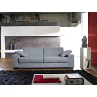 Bali Schlafsofa "Norwalk" Sofas Gr. 140cm x 200cm, Struktur fein, Ergoflex Lattenrost-Gelformmatratze ca. 20cm Höhe, grau (hellgrau) Dauerschlaffunktion, mit Unterfederung Lattenrost und Matratze