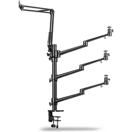 walimex pro Multi Streaming Arm Tischstativ, für Kamera, & LED