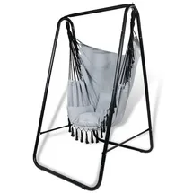 CCLIFE Hängesessel mit Gestell Kissen Hängeschaukel Hängestuhl Bis 100kg Indoor Outdoor Garten Hängesitz