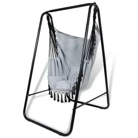 CCLIFE Hängesessel mit Gestell Kissen Hängeschaukel Hängestuhl Bis 100kg Indoor Outdoor Garten Hängesitz