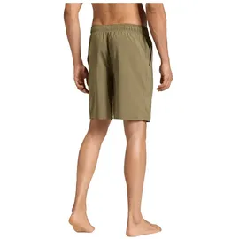 adidas Badeshorts 3 Bar Logo Olive Strata/White S