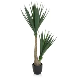 HJH Office Kunstpflanze YUCCA / Kunstbaum groß Zimmerpflanze künstlich, 871007
