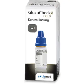 aktivmed GlucoCheck Gold Kontrolllösung hoch
