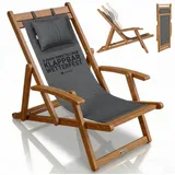 Juskys Sonnenliege Tavira 110 x 60 x 110 cm dunkelgrau