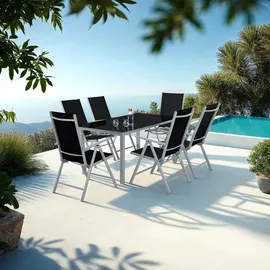 Tectake tectake® Gartenstuhl, klappbar, 7-fach verstellbare Rückenlehne, 67 x 56 x 105 cm