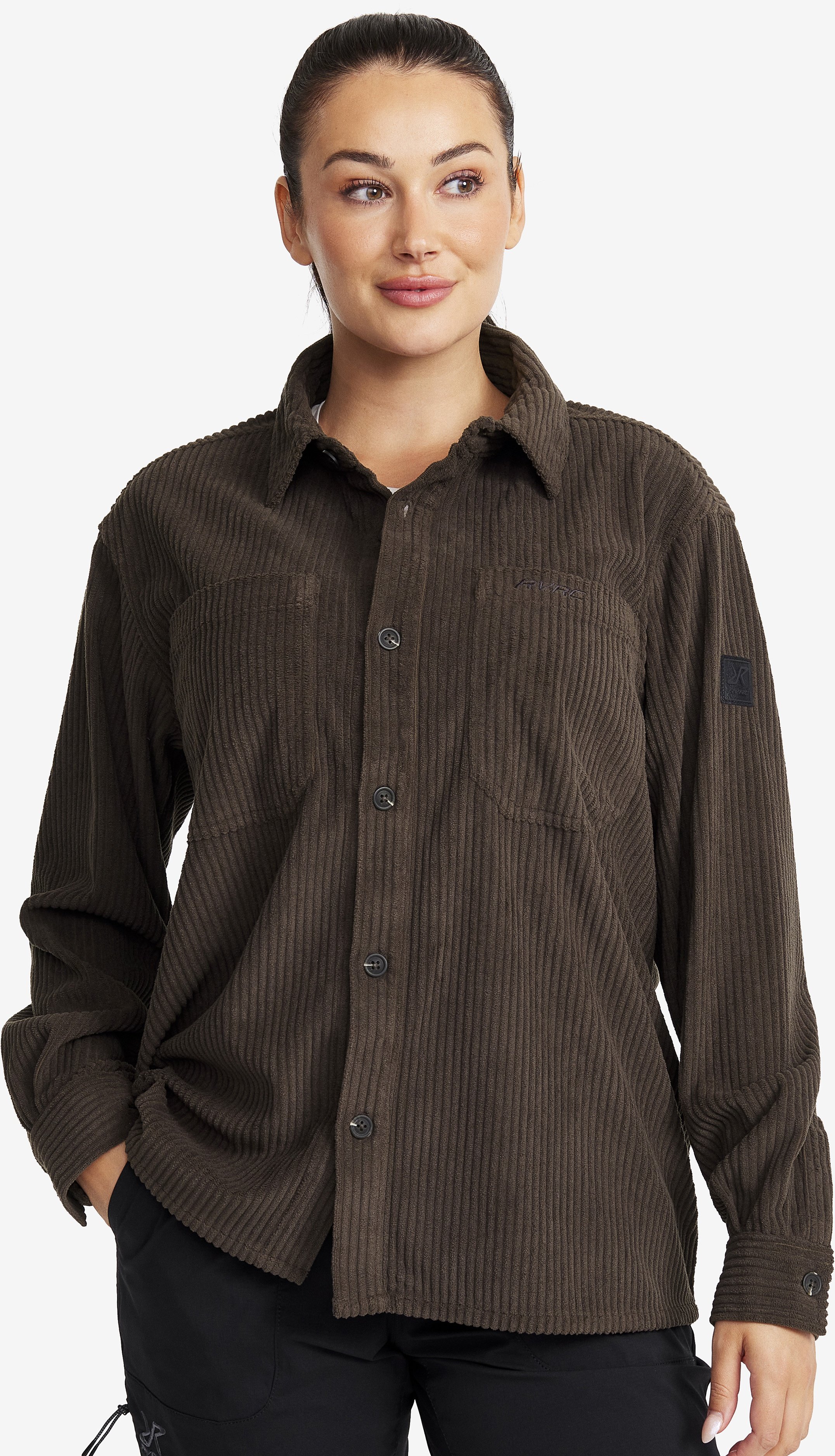 Cord Shirt Damen Mud, Größe:L - Damen > Oberteile > Hemdblusen & Langarmshirts - Braun