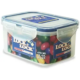 Lock & Lock Lock&Lock Frischhaltedose 470 ml 13,7x10,4x7cm - Lock HPL807 Frischhaltebox, rechteckig, - Transparent