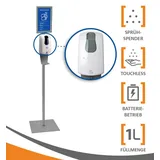 MyMAXXI | Mobiler Hand Desinfektionsmittelspender Topschild Sensor 1000ml Plus Set 1 x 1L Desinfektionsmittel stehend automatisch Infrarot | touchless Disinfection | Desinfektionsspender Standfuß