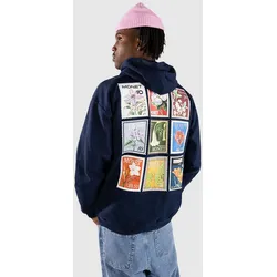 Monet Skateboards Floral Stamps Hoodie deep navy Gr. M