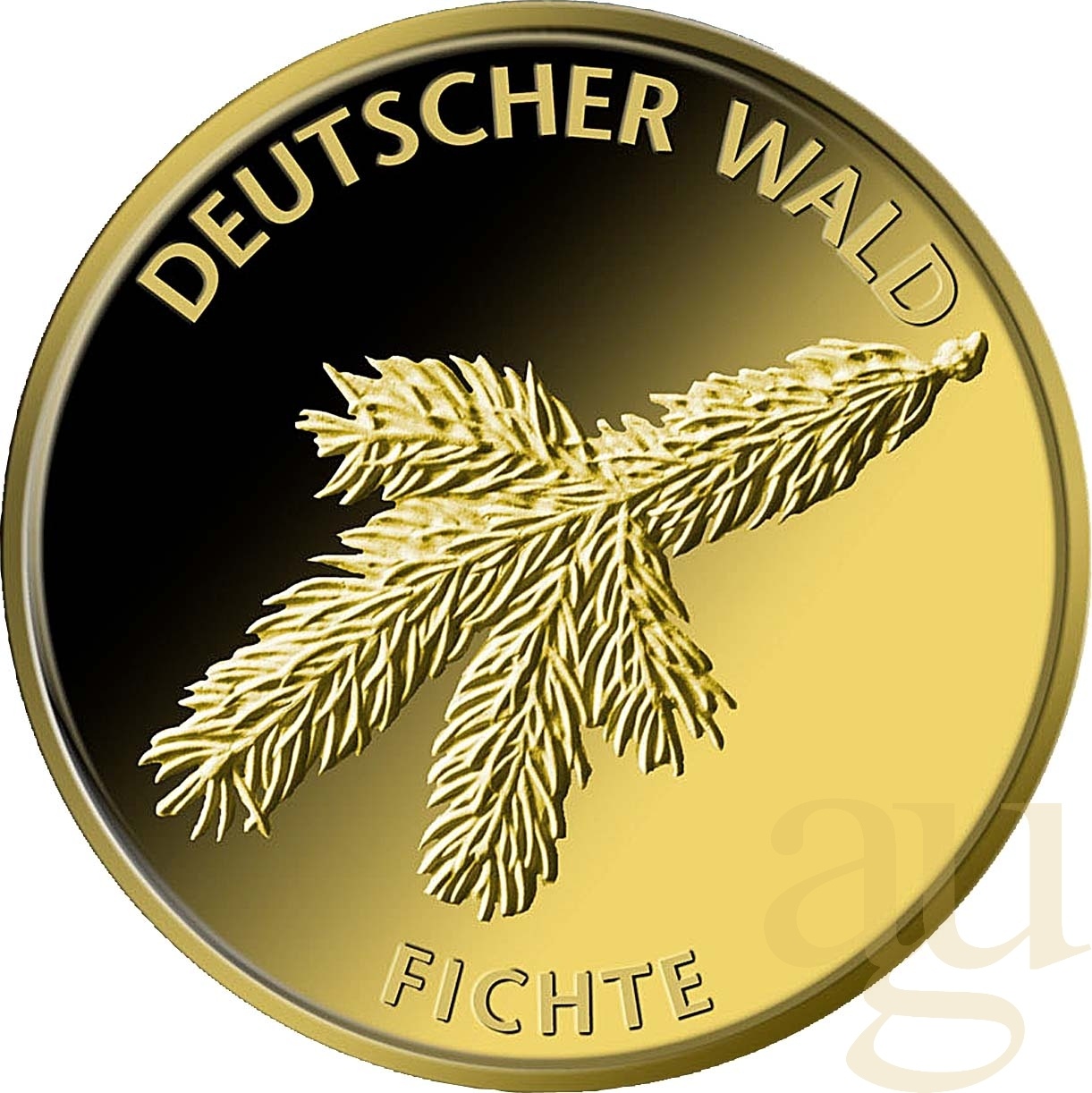 20 Euro Goldmünze Deutscher Wald - Fichte 2012 (D)