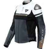 Dainese Rapida, Lederjacke Damen - Dunkelblau/Weiß/Gold - 46